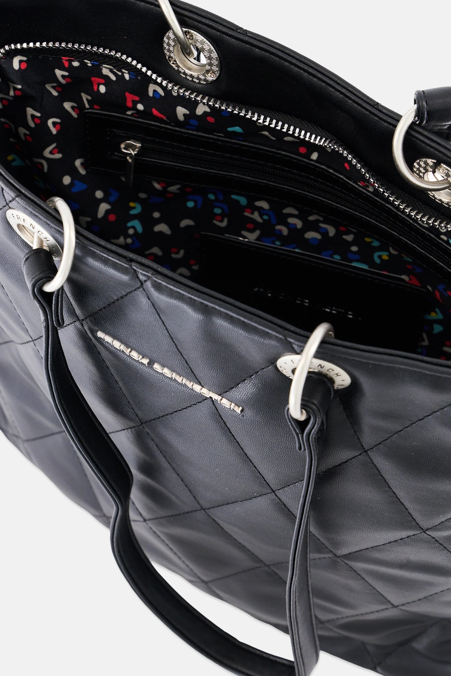FRENCH CONNECTION Women Orel Quilted Slim Tote Bag, Black
