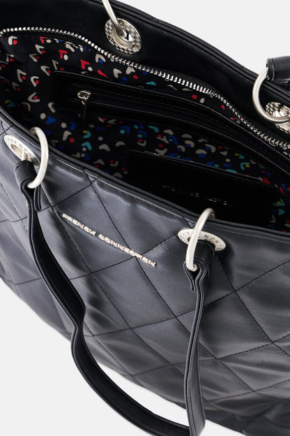 FRENCH CONNECTION Women Orel Quilted Slim Tote Bag, Black