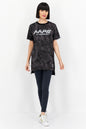 AAPE Women Crew Neck Short Sleeves Camouflage T-Shirt, Black