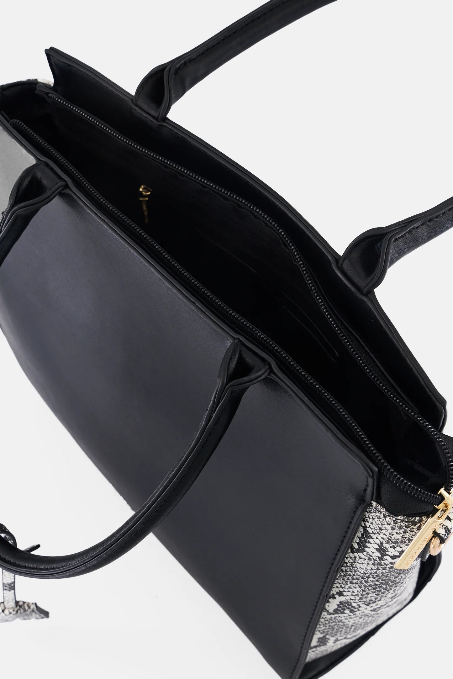 Kenneth Cole Women Snake Print Satchel Bag, Black
