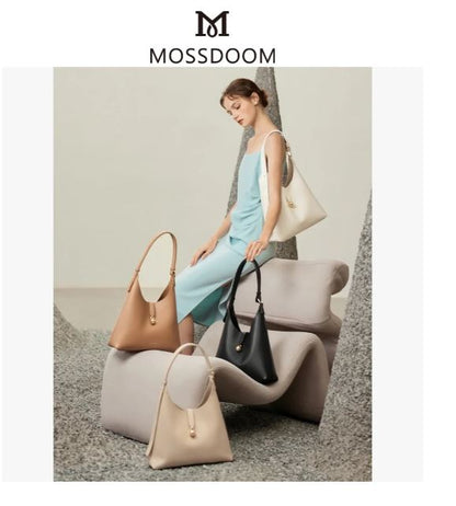 MOSSDOOM Gio Bag Adjustable Versatile Large Capacity Pure Color Easy Matching Tote Bag Shoulder Bag for Women