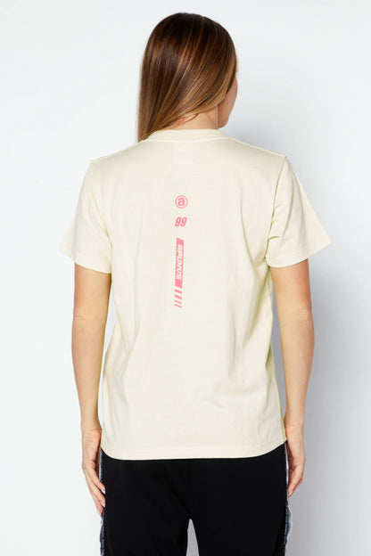 AAPE Women Crew Neck Short Sleeves Embroidered T-shirt, Lime