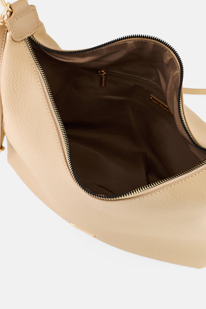 Kathy Ireland Women Brand Logo Crossbody Bag, Beige