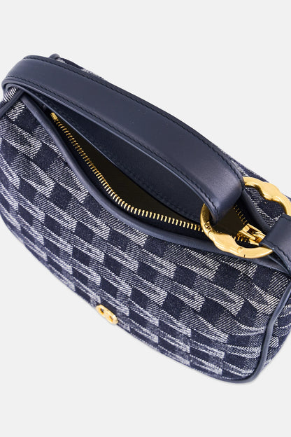 Bally  Monogram Emblem Minimoon Day Clutch Bag, Navy Blue