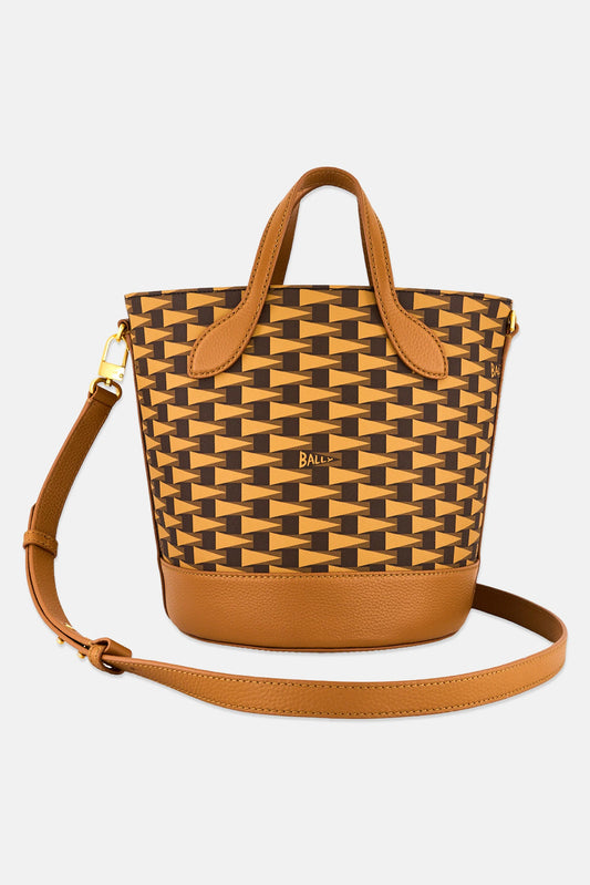 Bally  8 Hours Bucket Shoulder Bag, Cognac