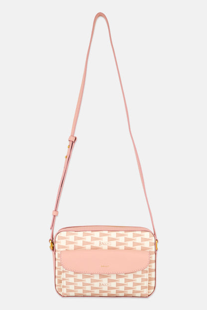 Bally  Daniel Monogram Pattern Pennant Cross Body Bag, Pink