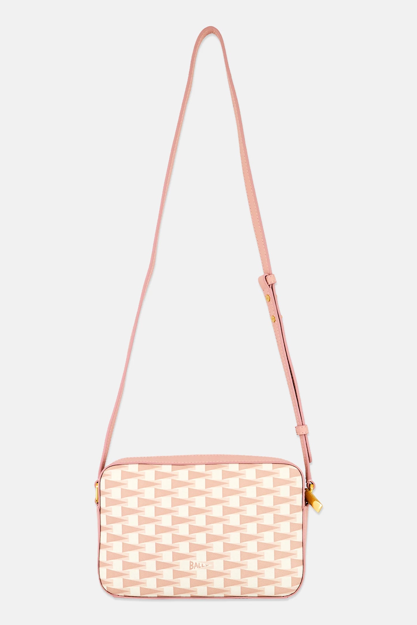 Bally  Daniel Monogram Pattern Pennant Cross Body Bag, Pink