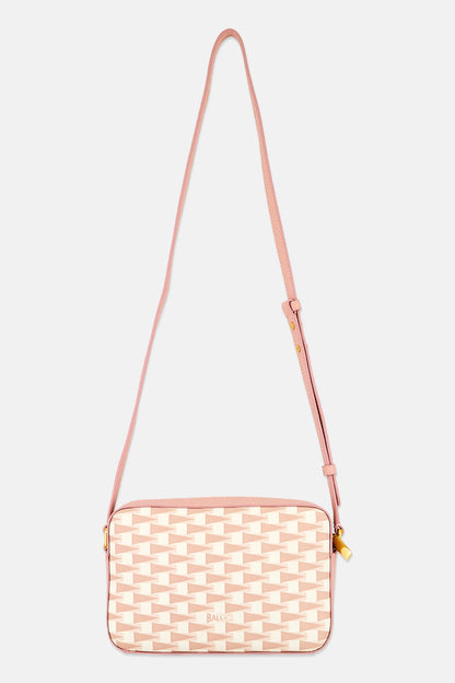 Bally  Daniel Monogram Pattern Pennant Cross Body Bag, Pink