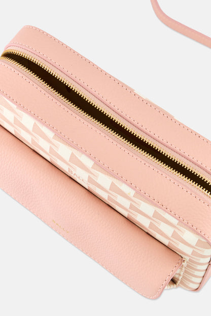 Bally  Daniel Monogram Pattern Pennant Cross Body Bag, Pink