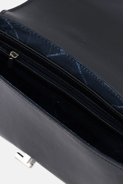 French Connection Shoulder Bag 15 H x 26 L x 7 W cm, Black