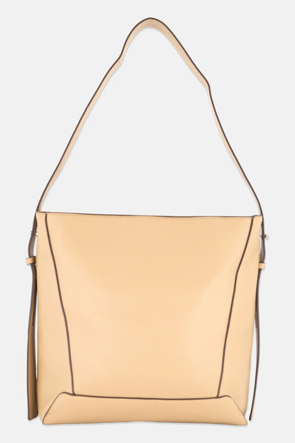 French Connection Shoulder Bag 30 H x 34 L x 15 W cm, Beige