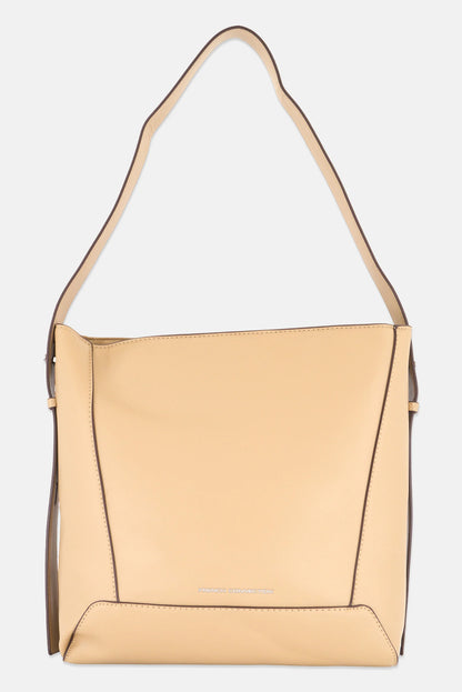 French Connection Shoulder Bag 30 H x 34 L x 15 W cm, Beige