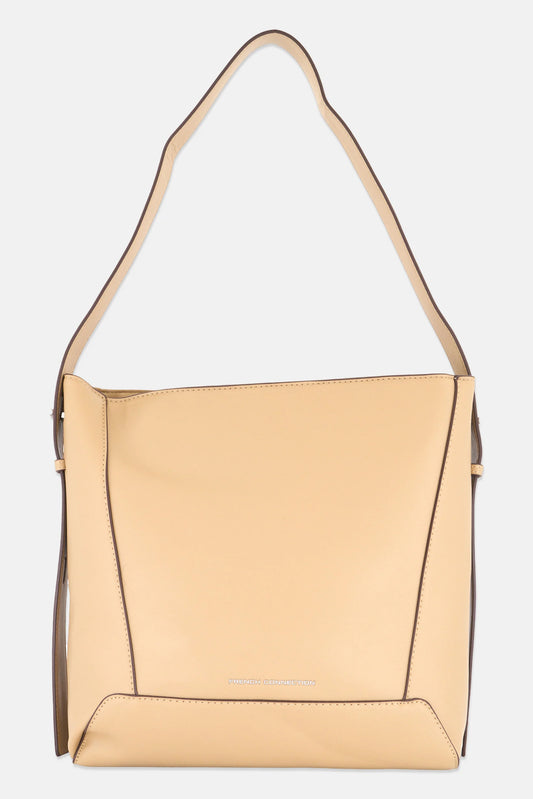 French Connection Shoulder Bag 30 H x 34 L x 15 W cm, Beige