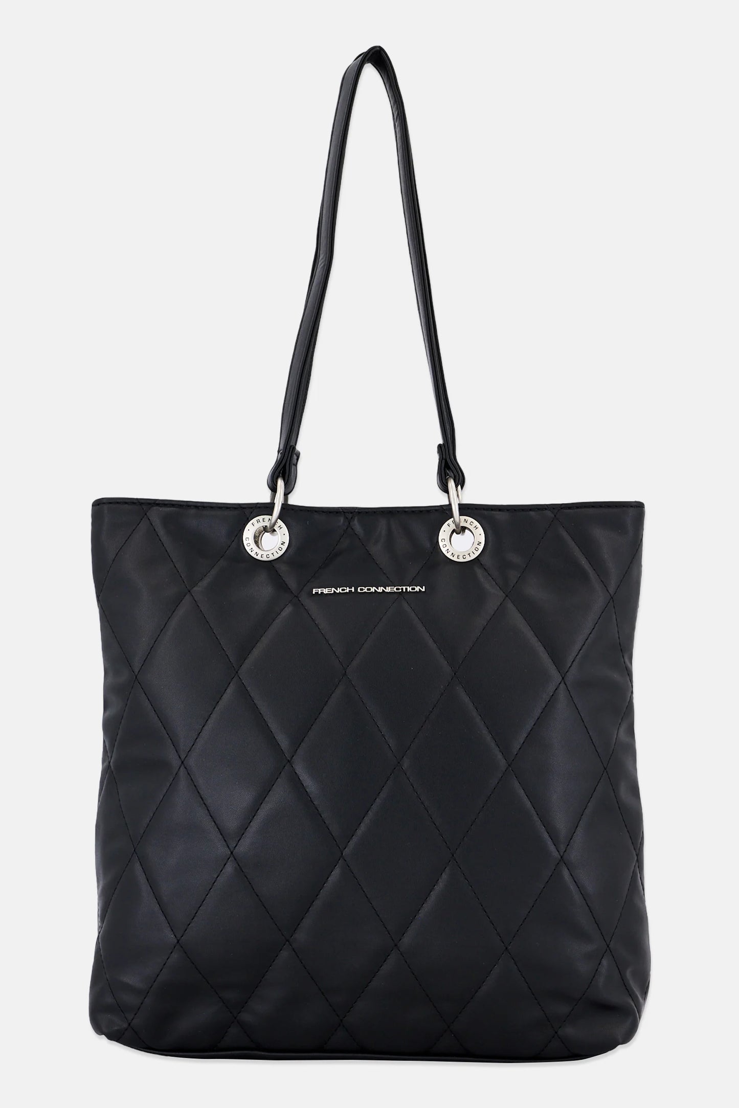 FRENCH CONNECTION Women Orel Quilted Slim Tote Bag, Black