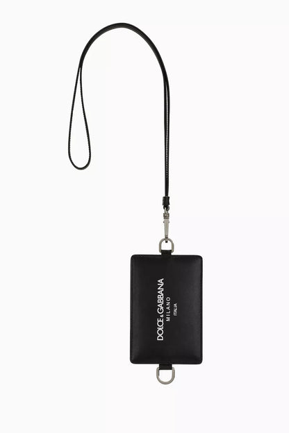 DOLCE & GABBANA Logo-print Card Holder in Leather