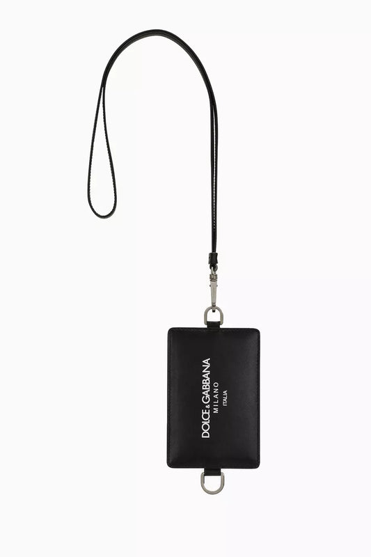 DOLCE & GABBANA Logo-print Card Holder in Leather