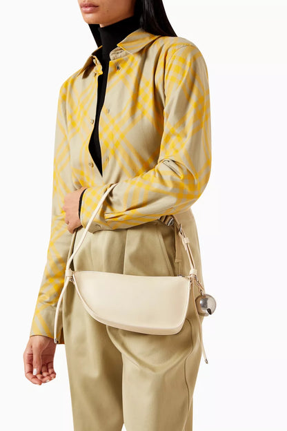 Burberry Mini Shield Sling Bag in Nappa Pearl