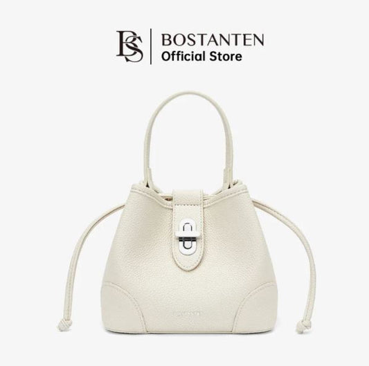Bostanten Women's Drawstring Bag with Buckle Lock
