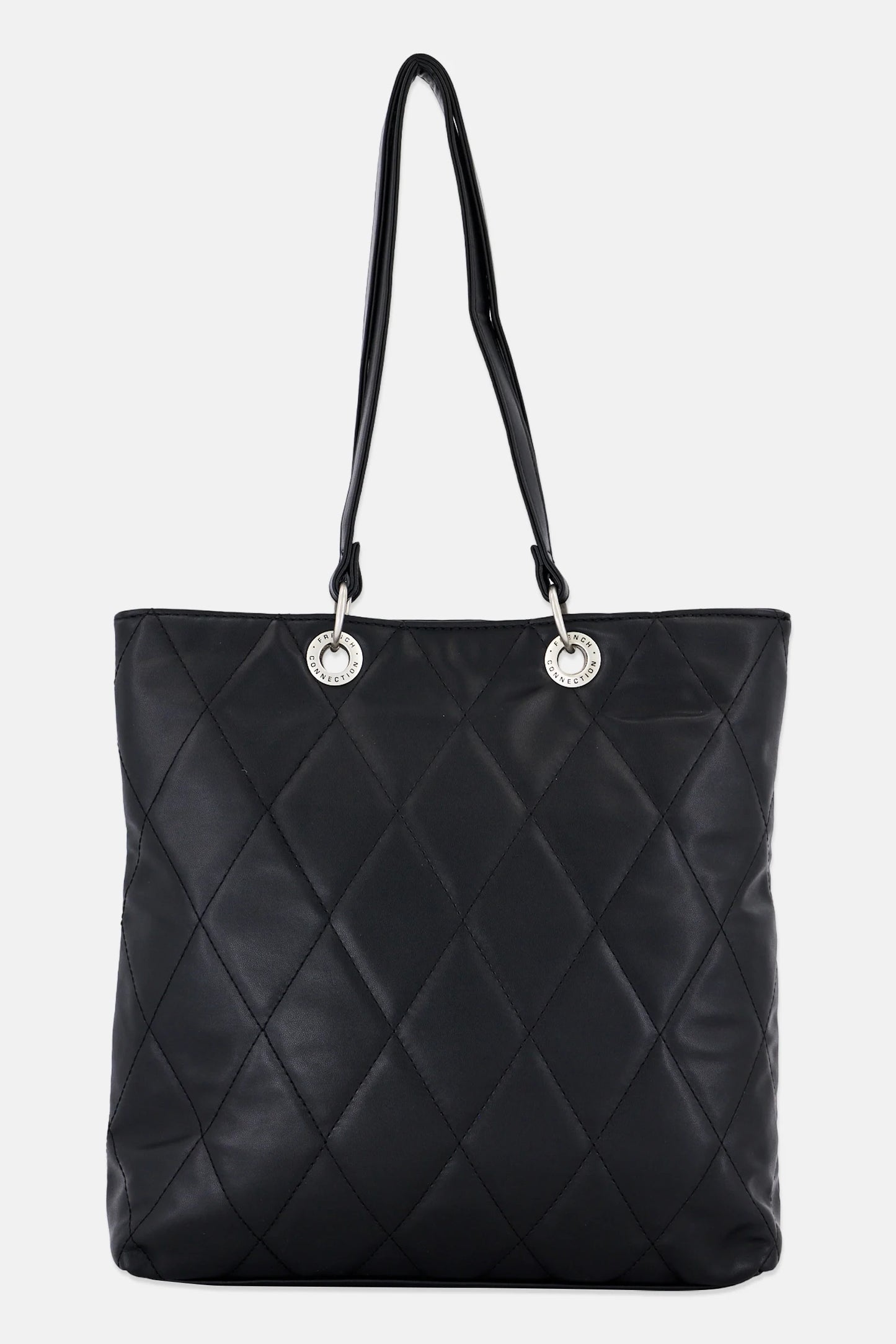 FRENCH CONNECTION Women Orel Quilted Slim Tote Bag, Black