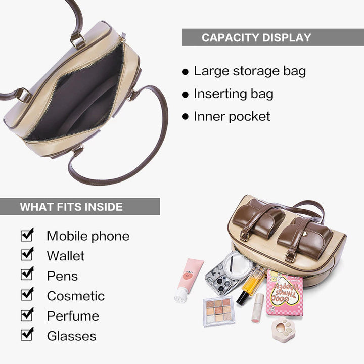 Bostanten Women's Bag, Fashion Style, Girls' Bag, Large Capacity Women's Shoulder Bag